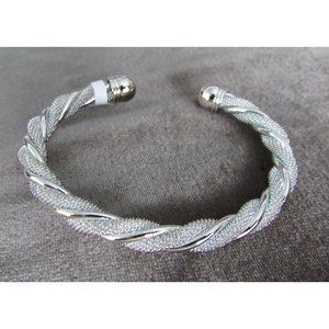 Sterling Silver Wrap Rope Bracelet Cuff